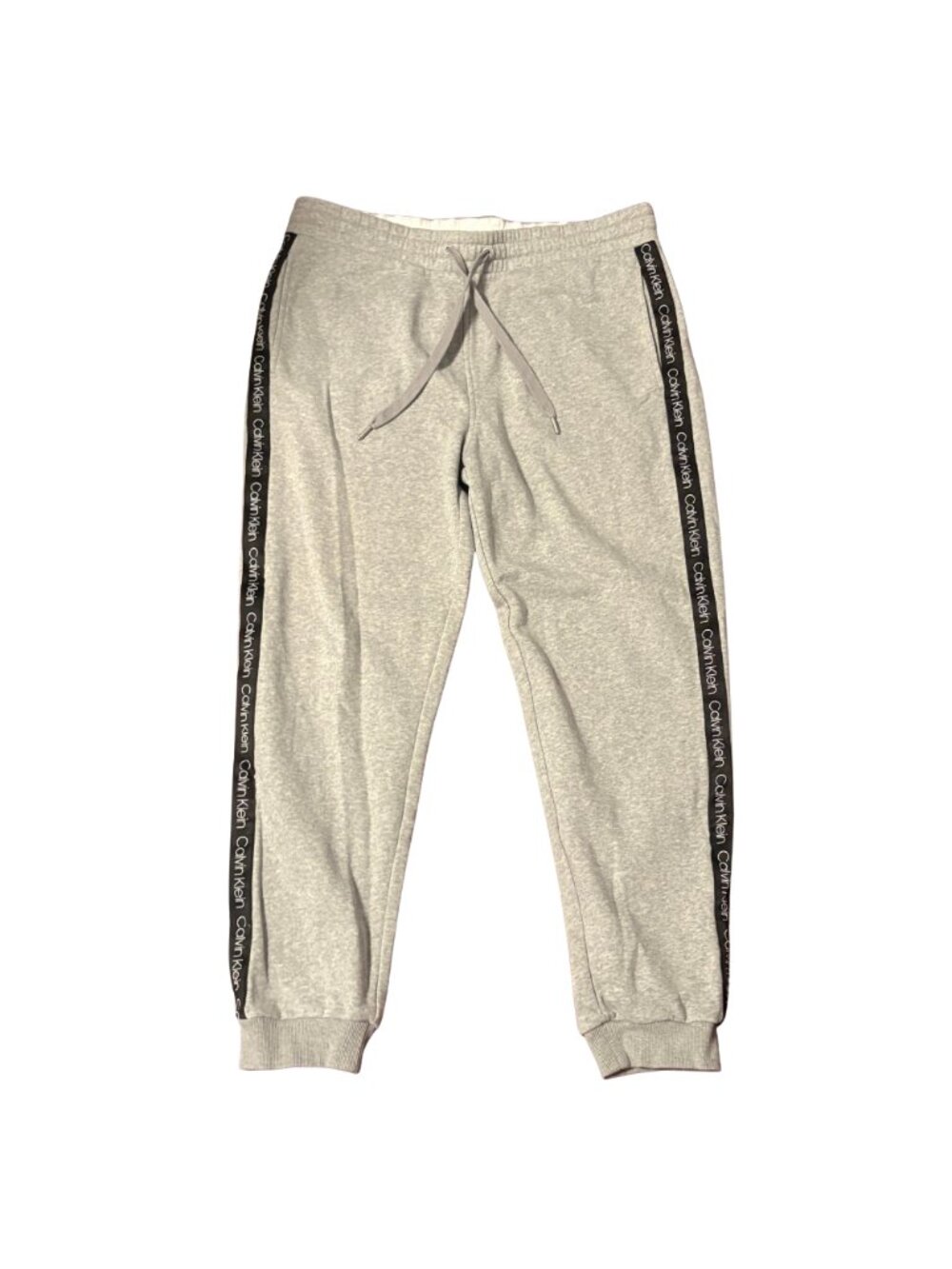 Calvin Klein Men's Grey & Black Pants – Size XL